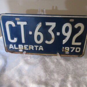 Vintage Licence Plate Alberta 1970